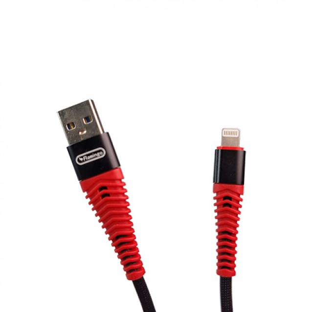 کابل شارژ پاور بانکی آیفونی فلامینگو cable lightning flamingo 30 cm